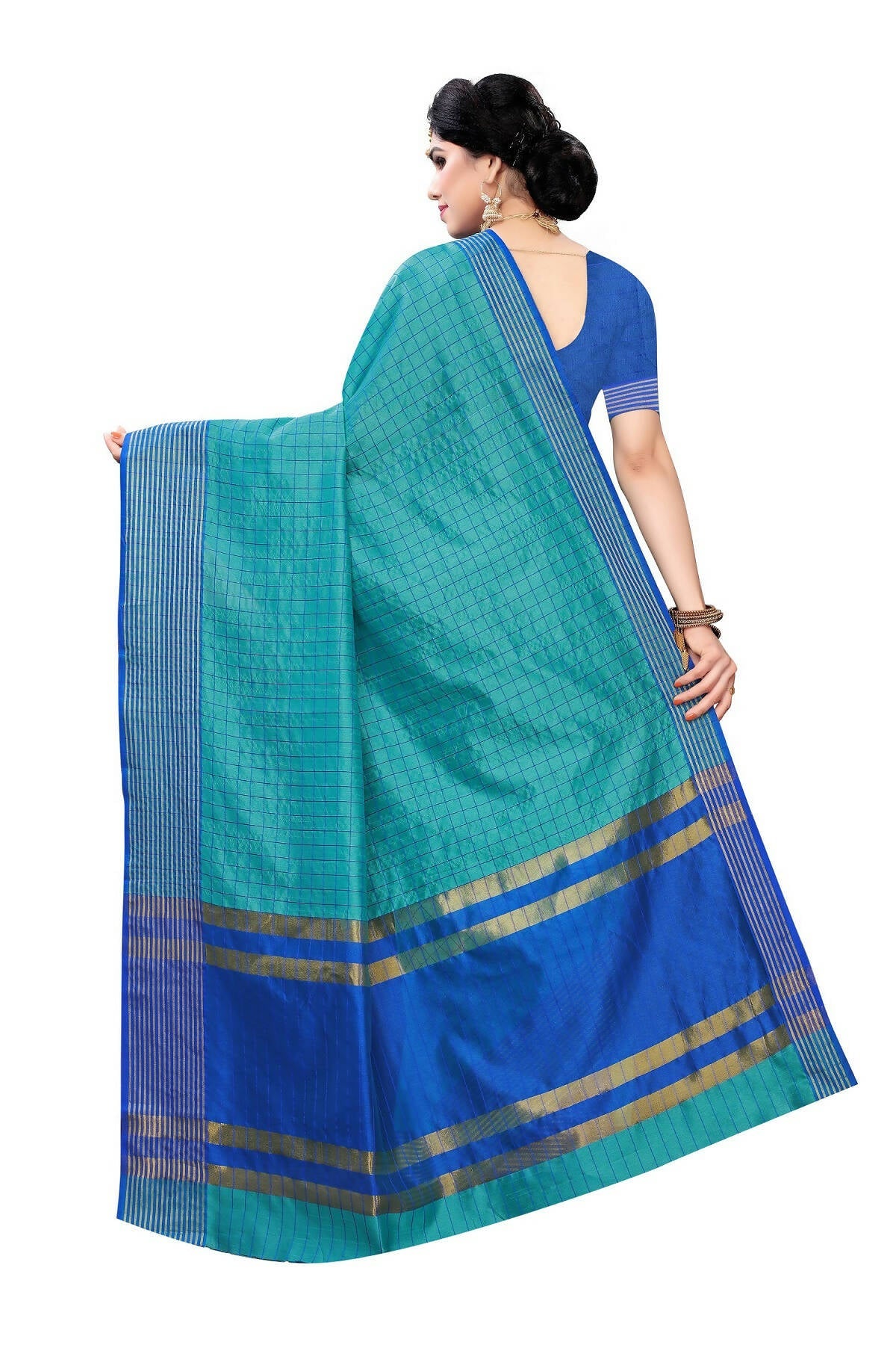 Vamika Cotton Silk Manipuri Rama Weaving Saree (Manipuri Rama)
