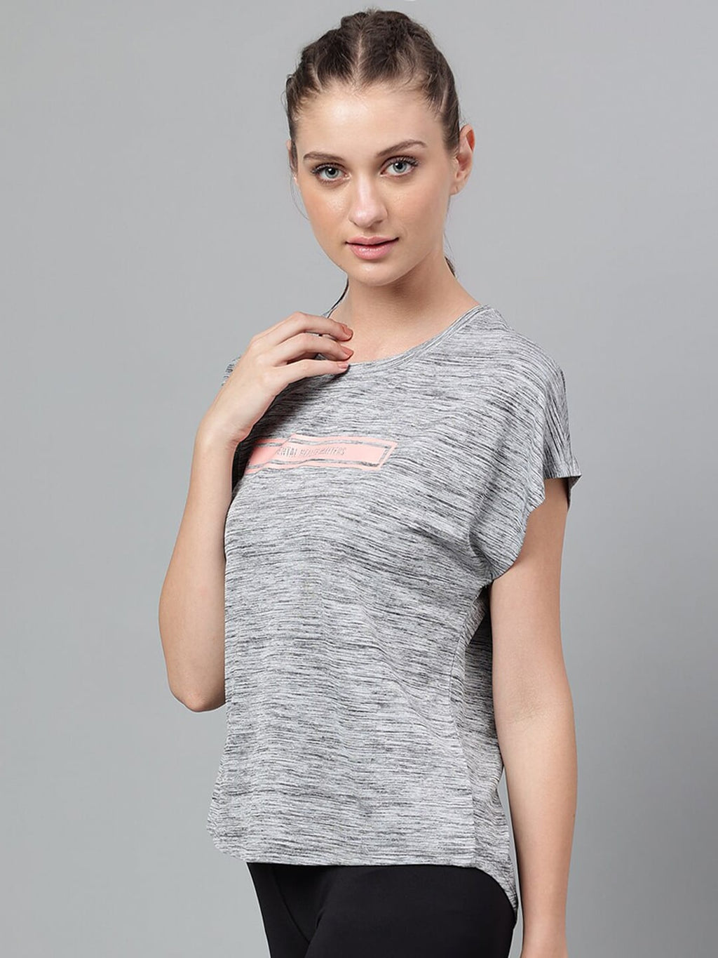 MKH Typography Printed Extended Sleeves Dri-FIT Relaxed Fit Sports T-shirt