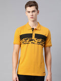 Alcis Men Abstract Printed Polo Collar T-shirt