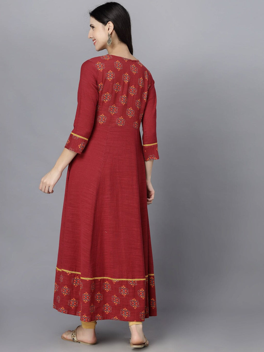 HERE&NOW Women Ethnic Motifs Printed Anarkali Kurta