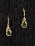 Shoshaa Green Gold-Polished Handcrafted Classic Drop Earrings