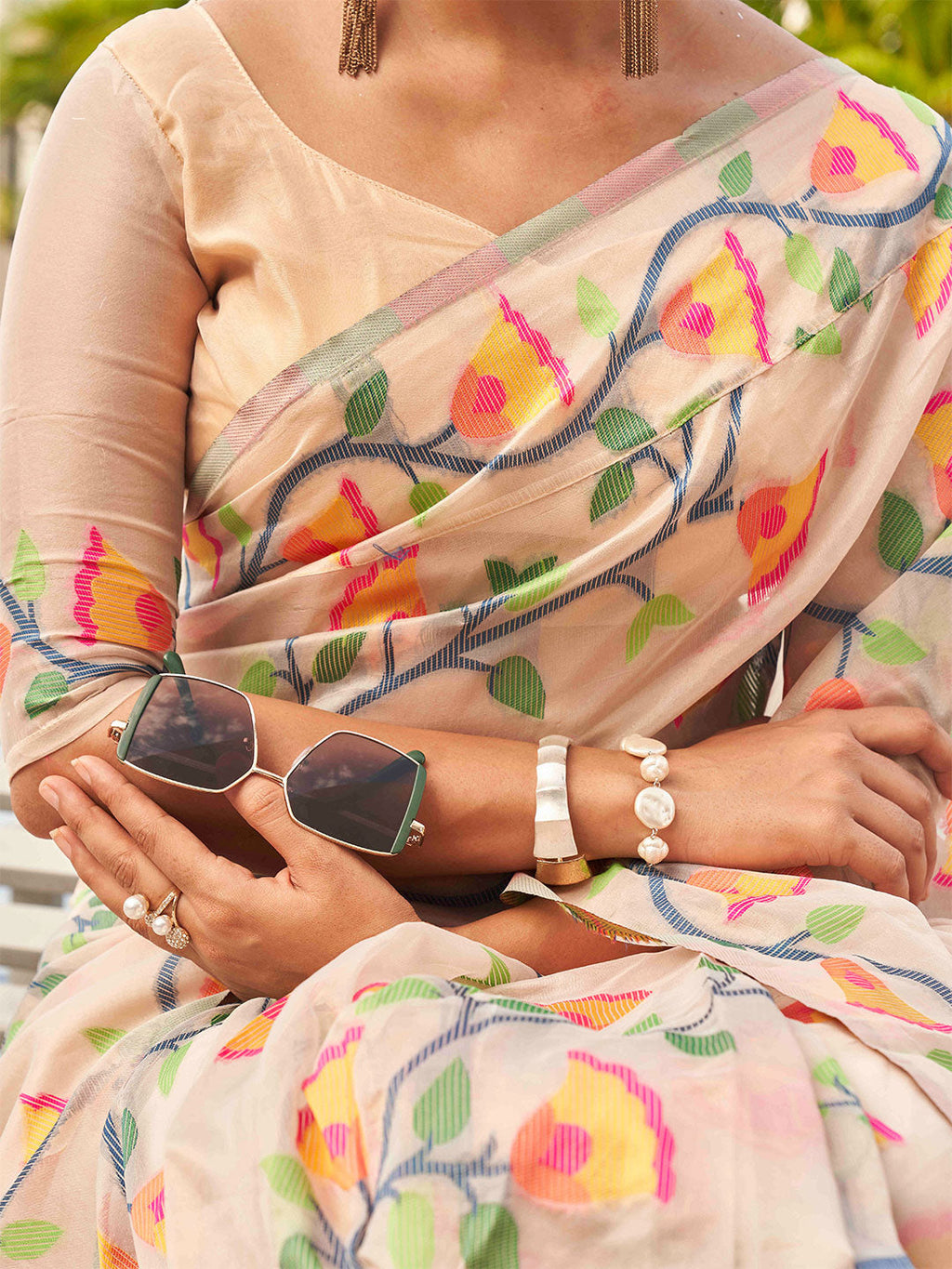 Tikhi Imli Floral Organza Ready to wear Saree