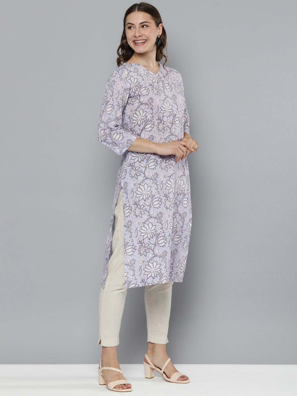HERE&NOW Floral Printed Kurta