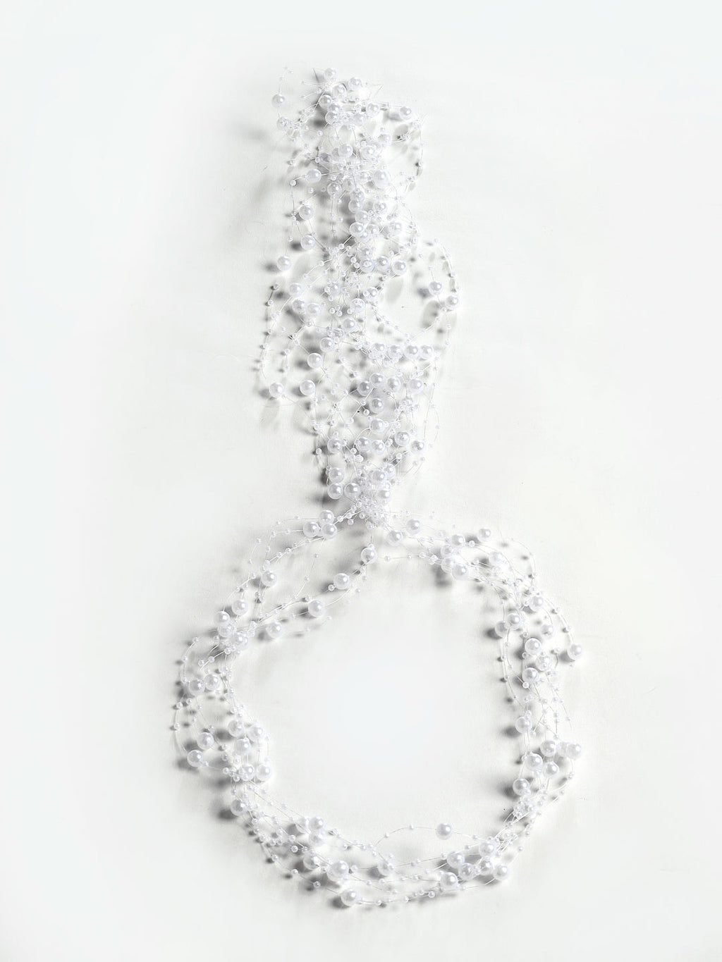 Panash Women White Pearls Embellished Tiara