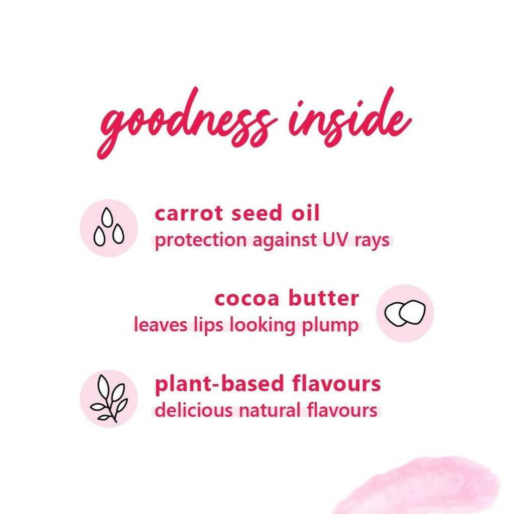 Plum Candy Melts Vegan Lip Balm Red Velvet Love For Dry & Chapped Lips, Natural SPF with Vitamin A