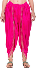 PAVONINE Rani Color Embellished Beetel Rayon Fabric Patiala For Women & Girls