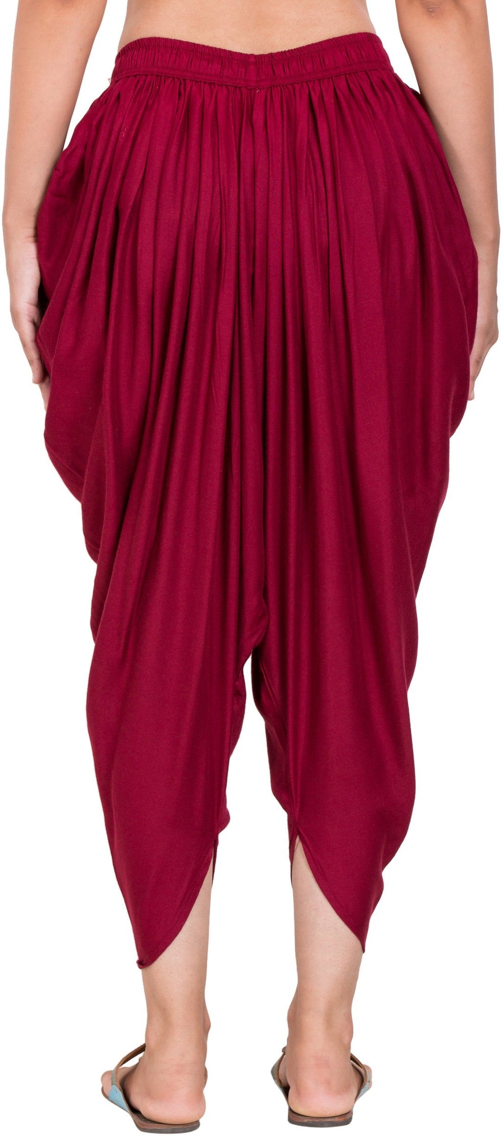 PAVONINE Maroon Color Solid Beetel Rayon Fabric Patiala For Women & Girls