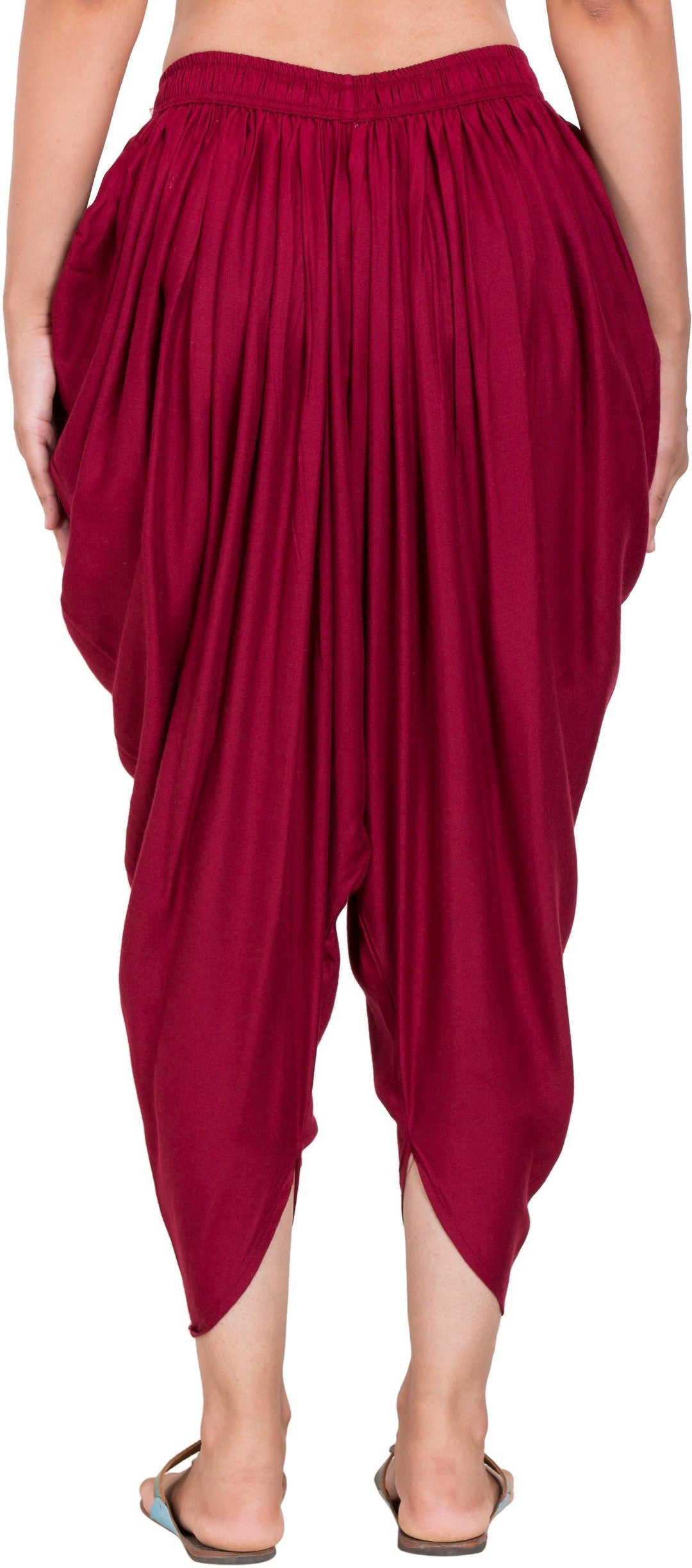 PAVONINE Maroon Color Solid Beetel Rayon Fabric Patiala For Women & Girls