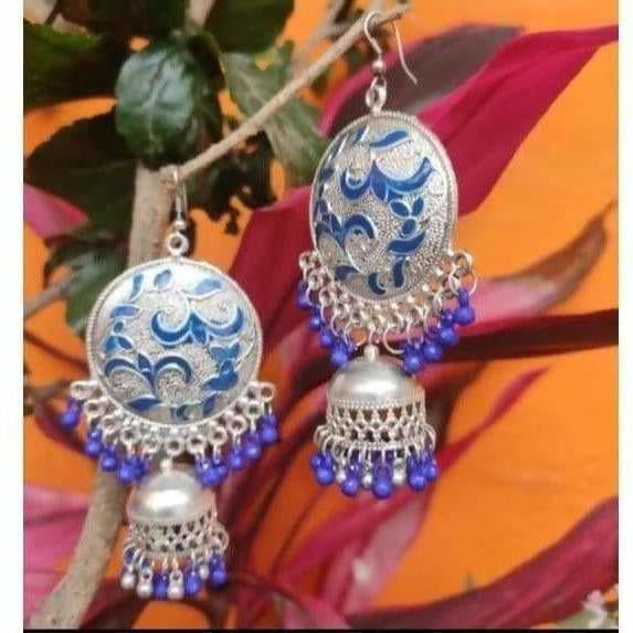 MS Fashion India Traditional Meenakari Latkan Jhumka Earrings