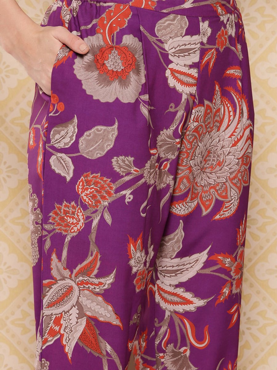 Ahalyaa Women's Traditional Wear Co-ods - Purple