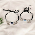 NVR Women Set of 2 Evil Eye Adjustable Anklet