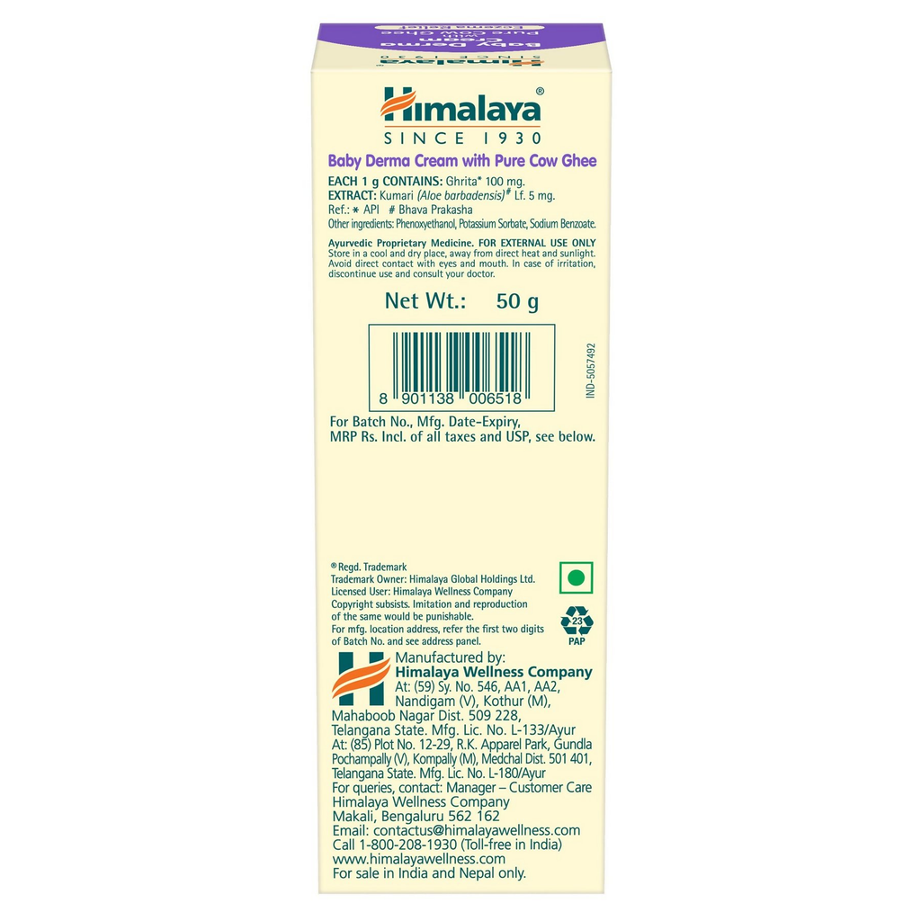 Himalaya Herbals Baby Derma Cream with Pure Cow Ghee