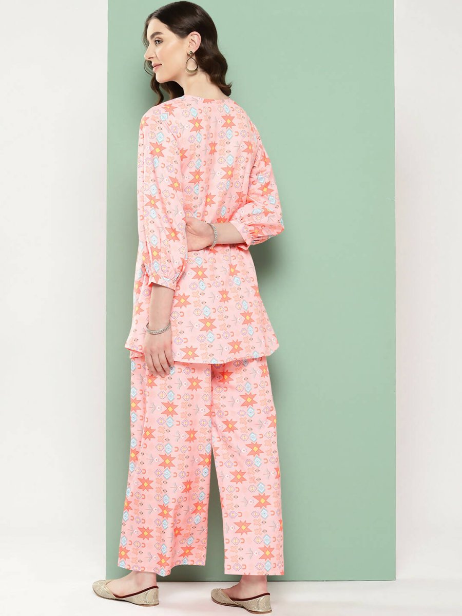 Ahalyaa Women's Traditional Wear Co-ods - Pink