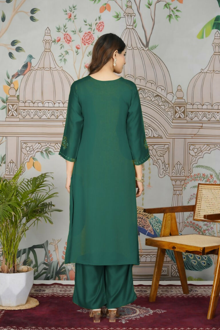 Festive Wear Ethnic Pure gaji silk with pocket inside kurti Rama Stitched Suit - Pihu