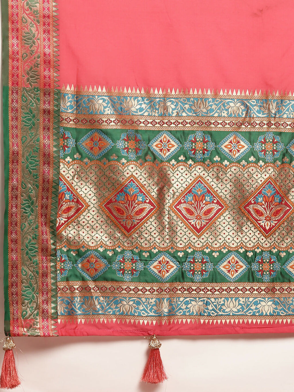 Shree Shyam Fashion Silk Blend Gajari Saree