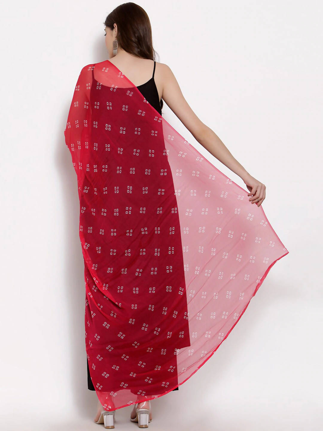 Myshka Women Black Regular Pure Cotton Kurta With Palazzos & Dupatta