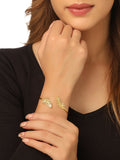 NVR Women Gold-Polished Adjustable Kada Bracelet