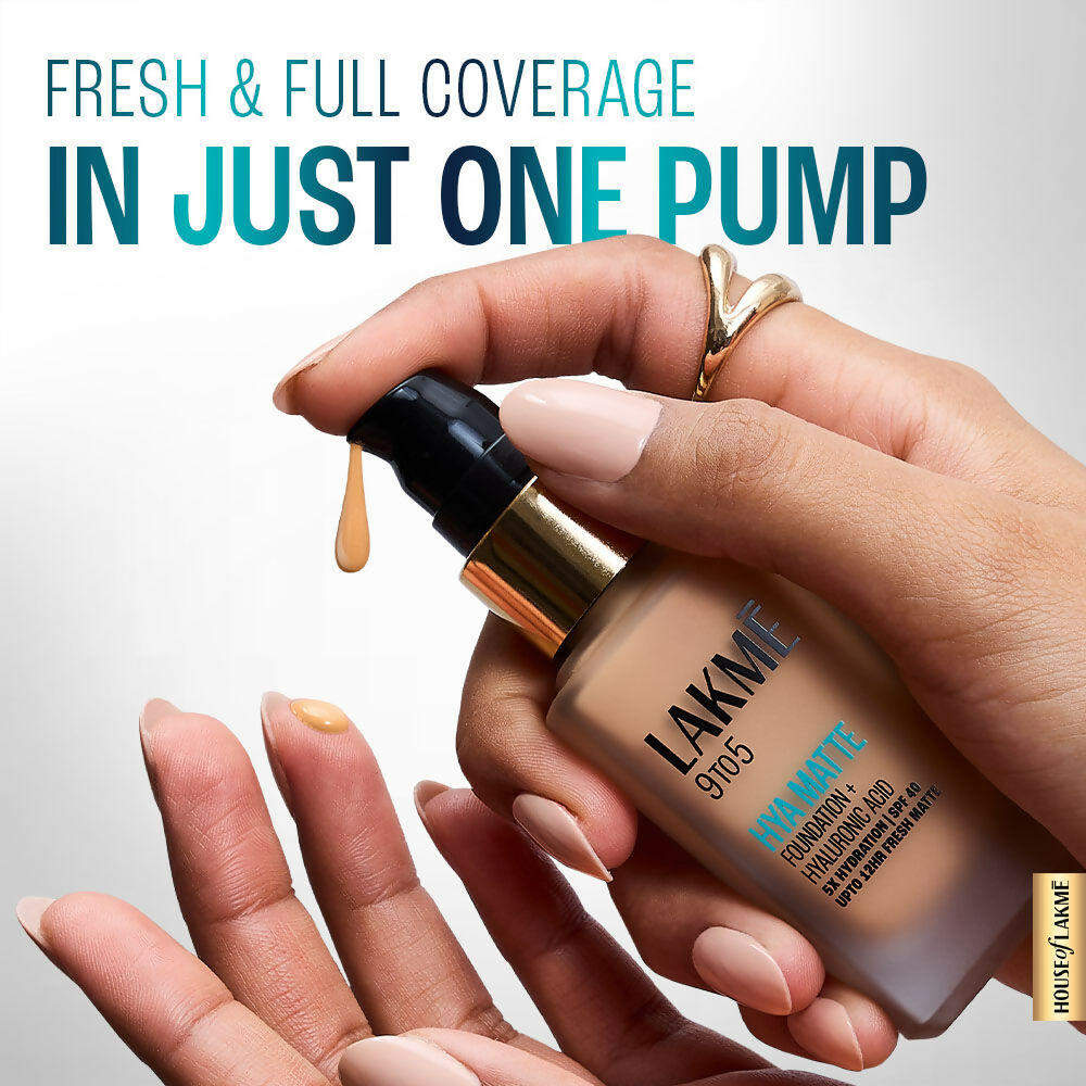 Lakme 9 To 5 Hya Matte Foundation + Hyaluronic Acid - Neutral Honey