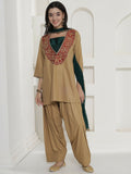 Joban Fashion Golden Farshi Salwaar Suit Set