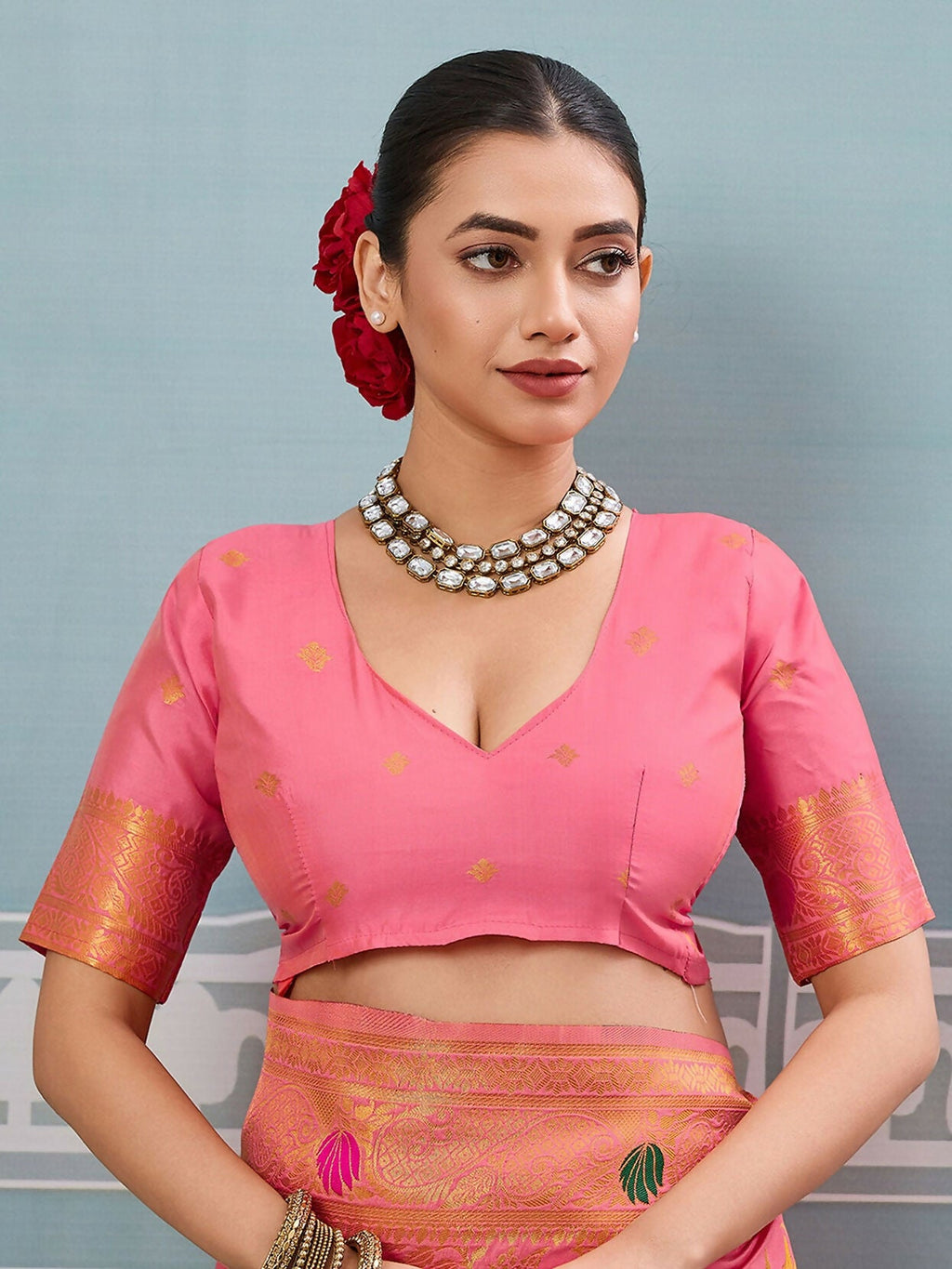 Shree Shyam Fashion Gajari Silk Saree