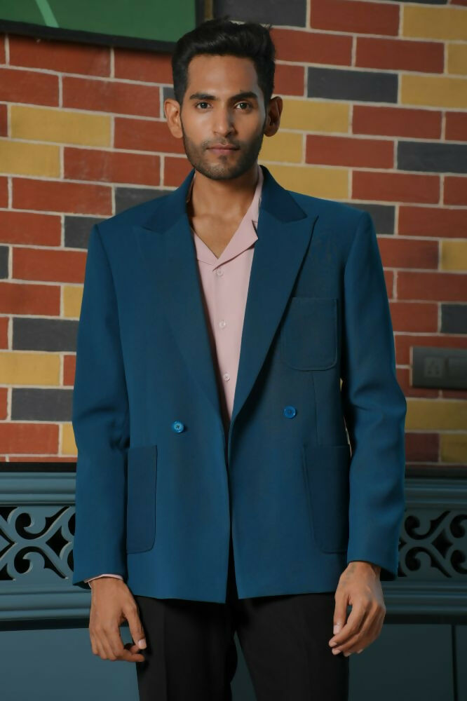 Teal Blue Smart-Casual Co-Ord Set by Hilo Design