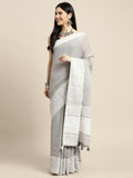 Shree Shyam Fashion Linen Grey Saree