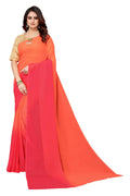 Vamika Peach Half N Half Georgette Saree