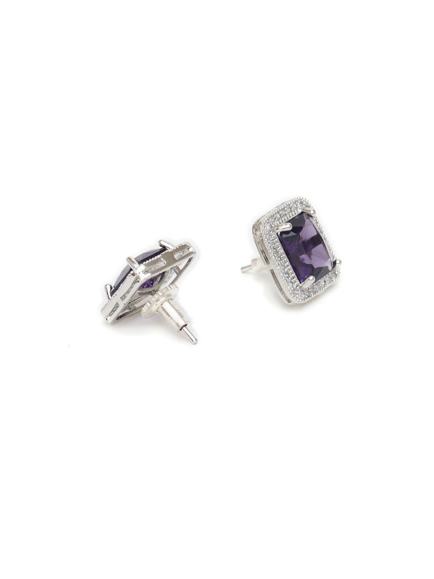 stone stud (purple) - Ruby Raang