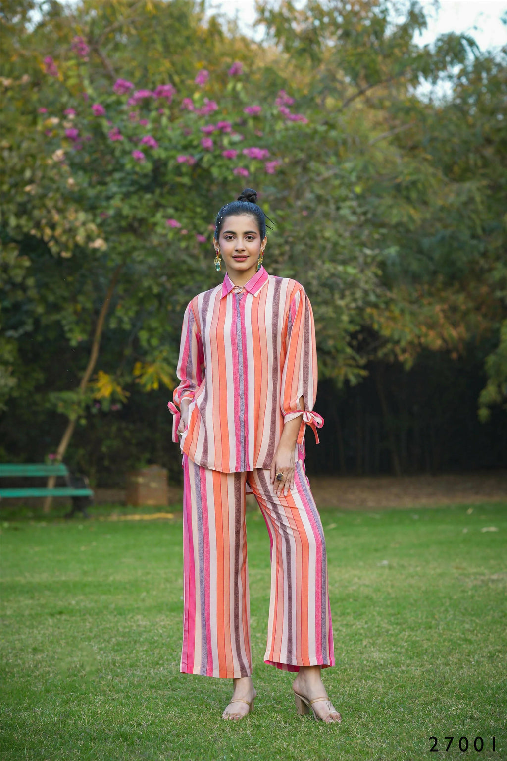 Women's Casual Fashionable Multi Mull Cotton co-ord set - Anya