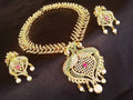Multicolor Peacock Bridal Latest Necklace Set