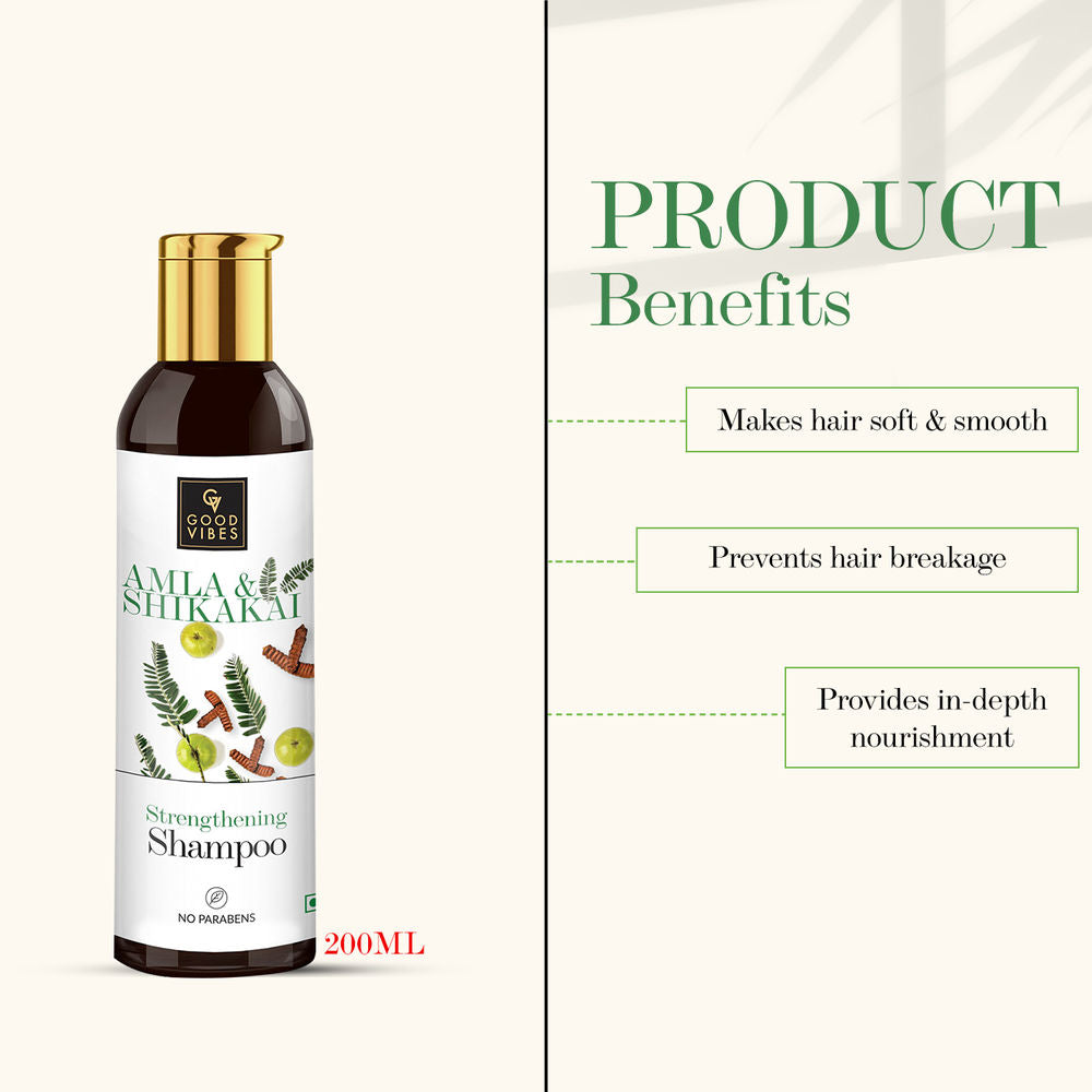 Good Vibes Amla Shikakai Strengthening Shampoo