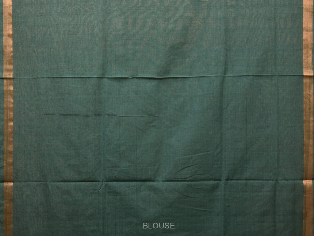 Green Uppada Cotton Handloom Saree with Karpur Pallu Design - Global Threads