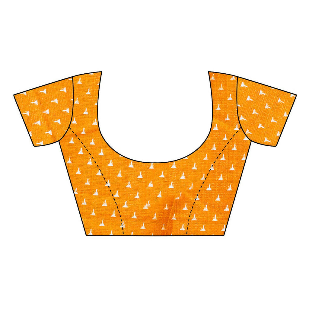 Vamika Mustard Kalamkari With Jhalar Khadi Silk Saree