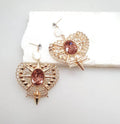 Bling Accessories Swarovski Blush Rose Earrings