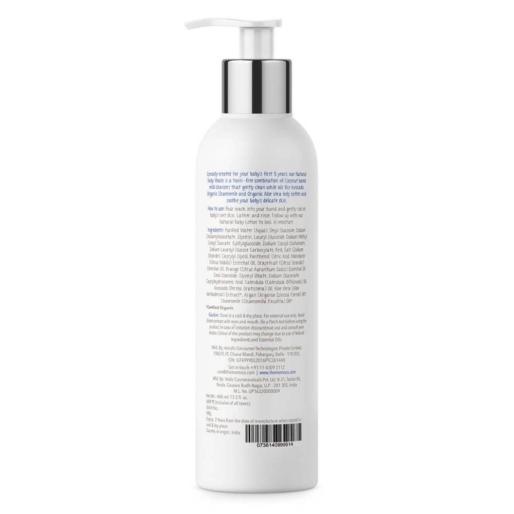 The Moms Co Natural Baby Wash with Coconut-based Cleansers & Chamomile Oil to Gently Clean, Calm & Soften the Skin