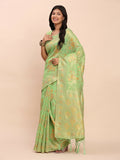 Shree Shyam Fashion Linen Cotton Green Saree