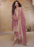 Vegaa Fashion Peach Simar Silk Embroidered Designer Salwar Suit