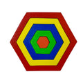 iLearnngrow Hexagon puzzle - Size and Shape Sorter Fun Activity for Your Kids Wooden Toys for 2-12 years Unisex Kids I hexagon puzzle for kids
