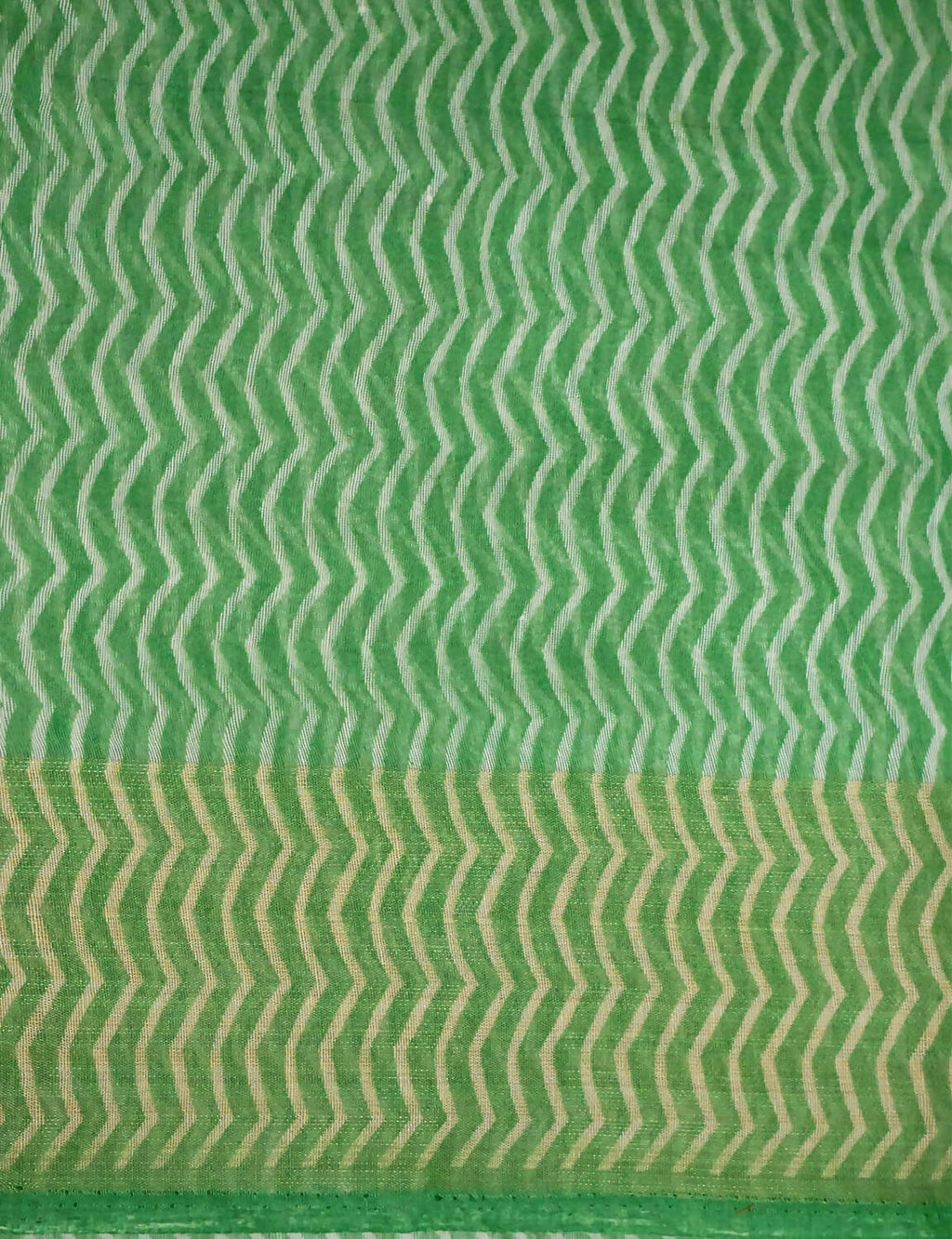 Shades Of Parrot Green With Lehariya Design Semi Chanderi Saree By Gayathri Reddy Designer Studio