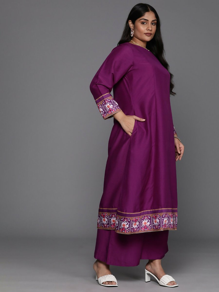 Ahalyaa Women's Traditional wear Kurta Set - Purple