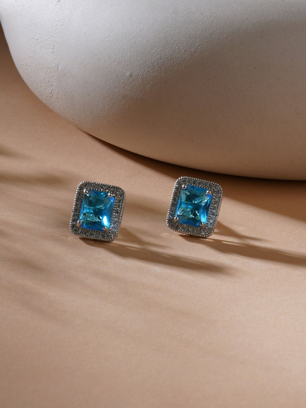 stone stud (sky blue) - Ruby Raang