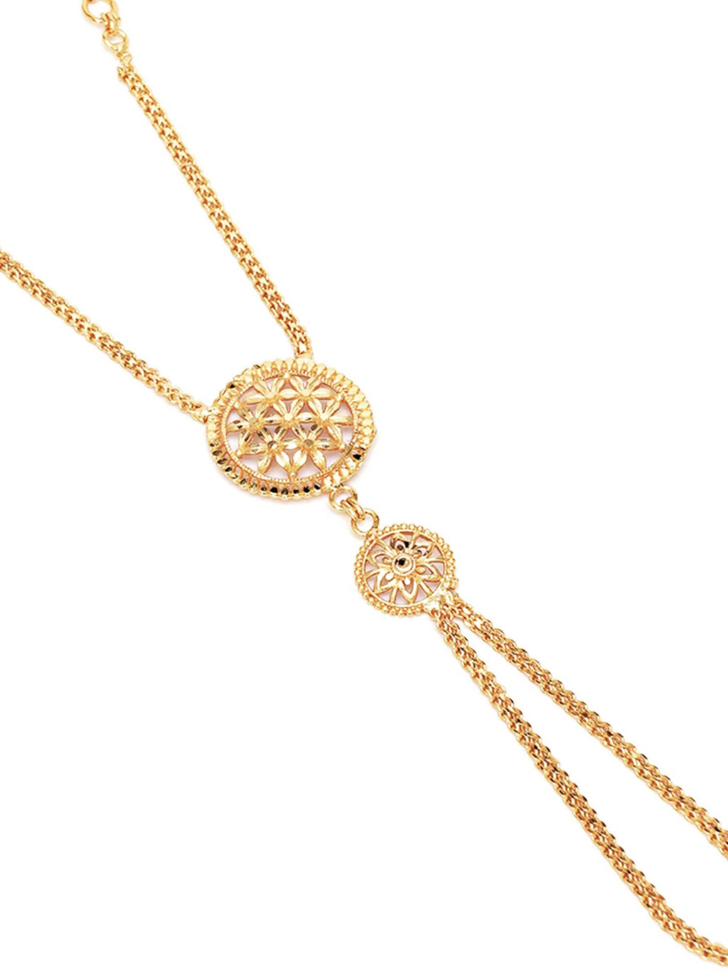 Golden Haathphool (Gold) - Ruby Raang