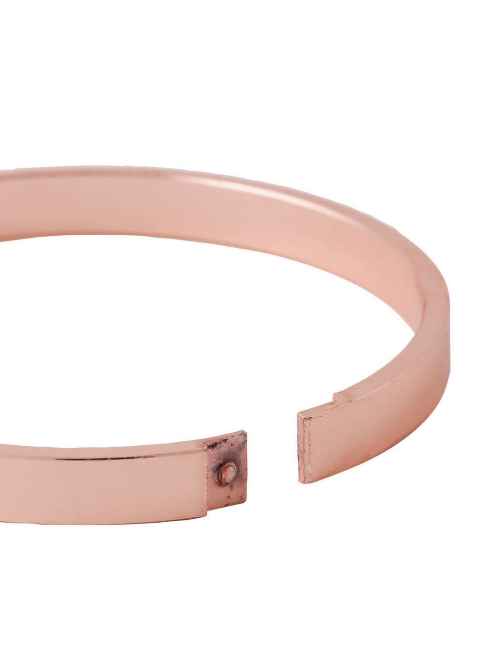 NVR Men's Rose Gold Metal Interlock Kada Bracelet