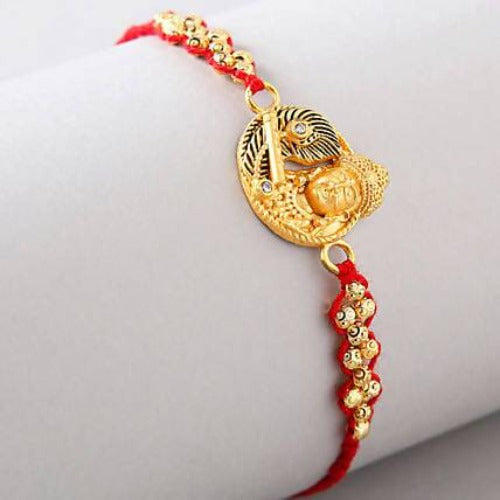 Krishna With Flute Rakhi and Fruit N Nut Chocolates