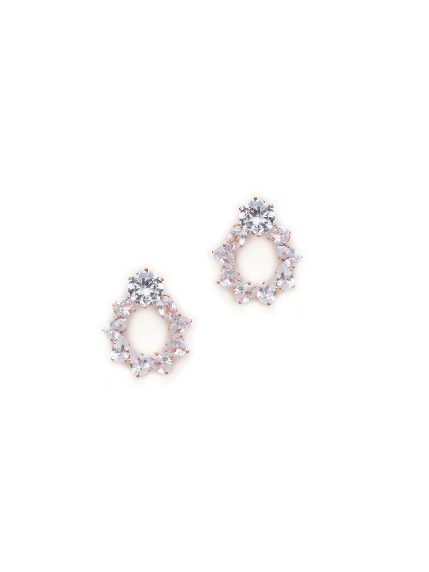 stone stud (Rose gold) - Ruby Raang