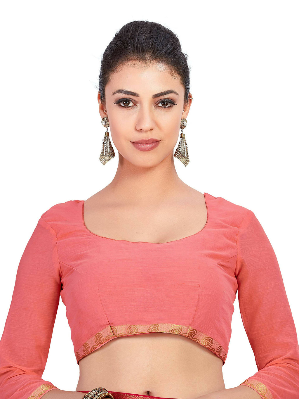 Mimosa Women's Pink Banarasi Chiffon Silk Saree