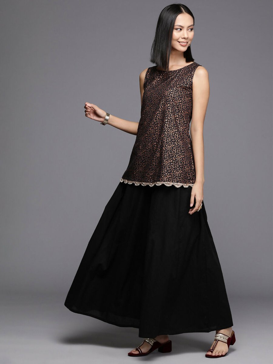 Ahalyaa Women's Traditional Wear Co-ods - Black