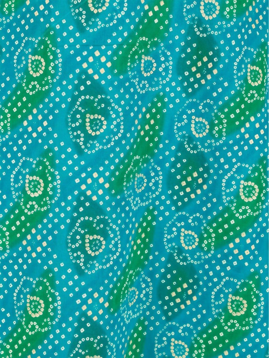Aramya Straight Soft Cotton Bandhani Print Women's Kurta - Blue