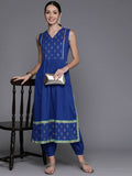 Ahalyaa Women's Traditional wear Kurta Set - Indigo blue