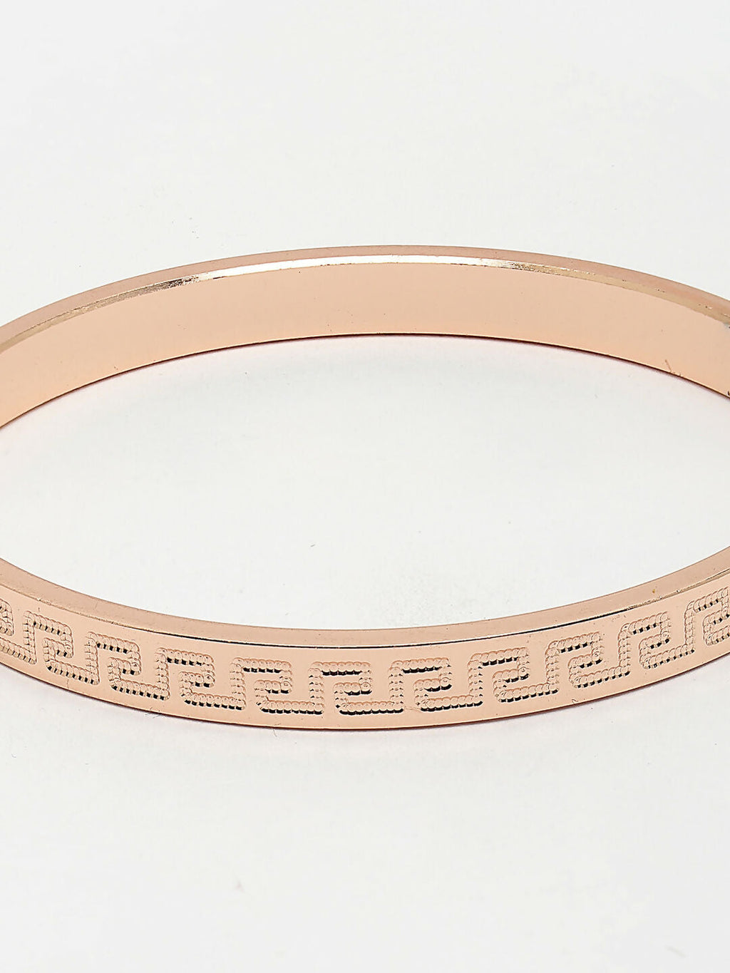 NVR Men's Rose Gold Stainless Steel Kada Bracelet